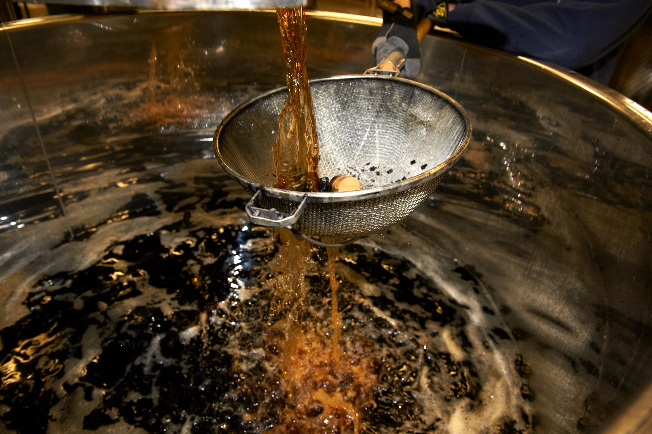 straining liquid