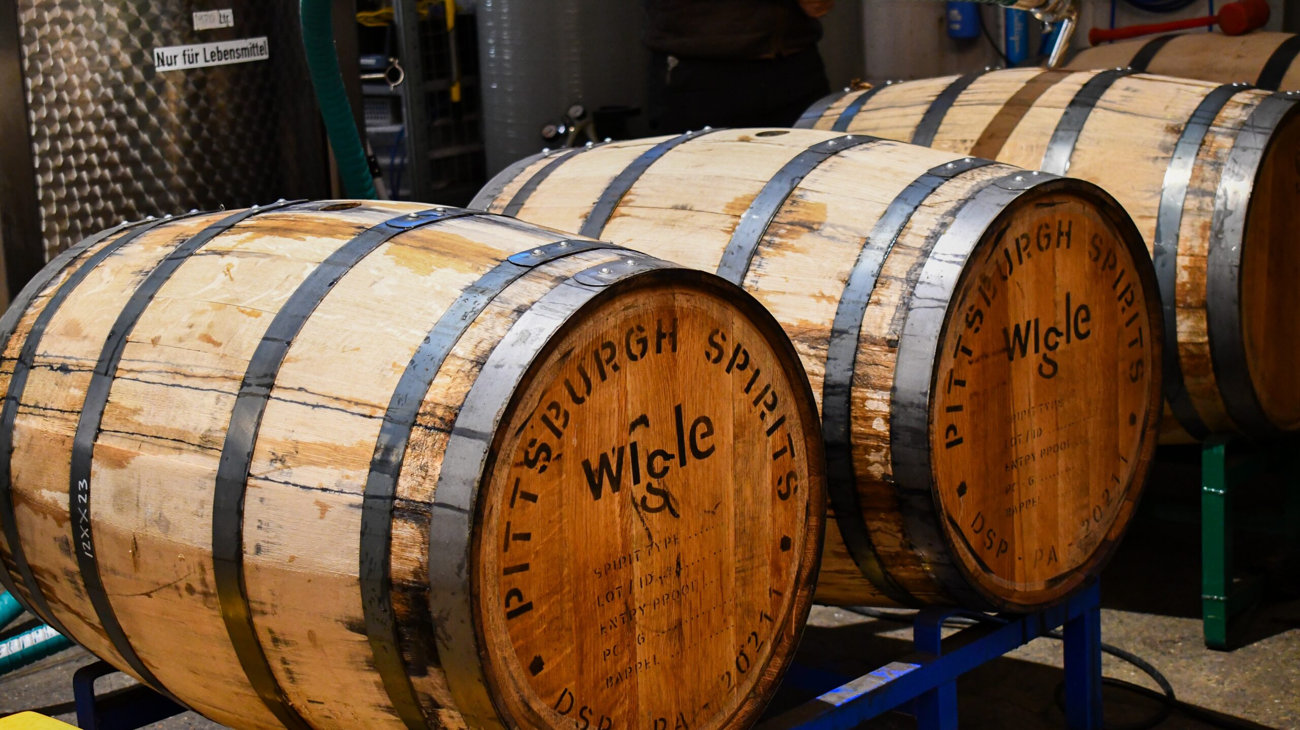 barrels of Pittsburgh spirits