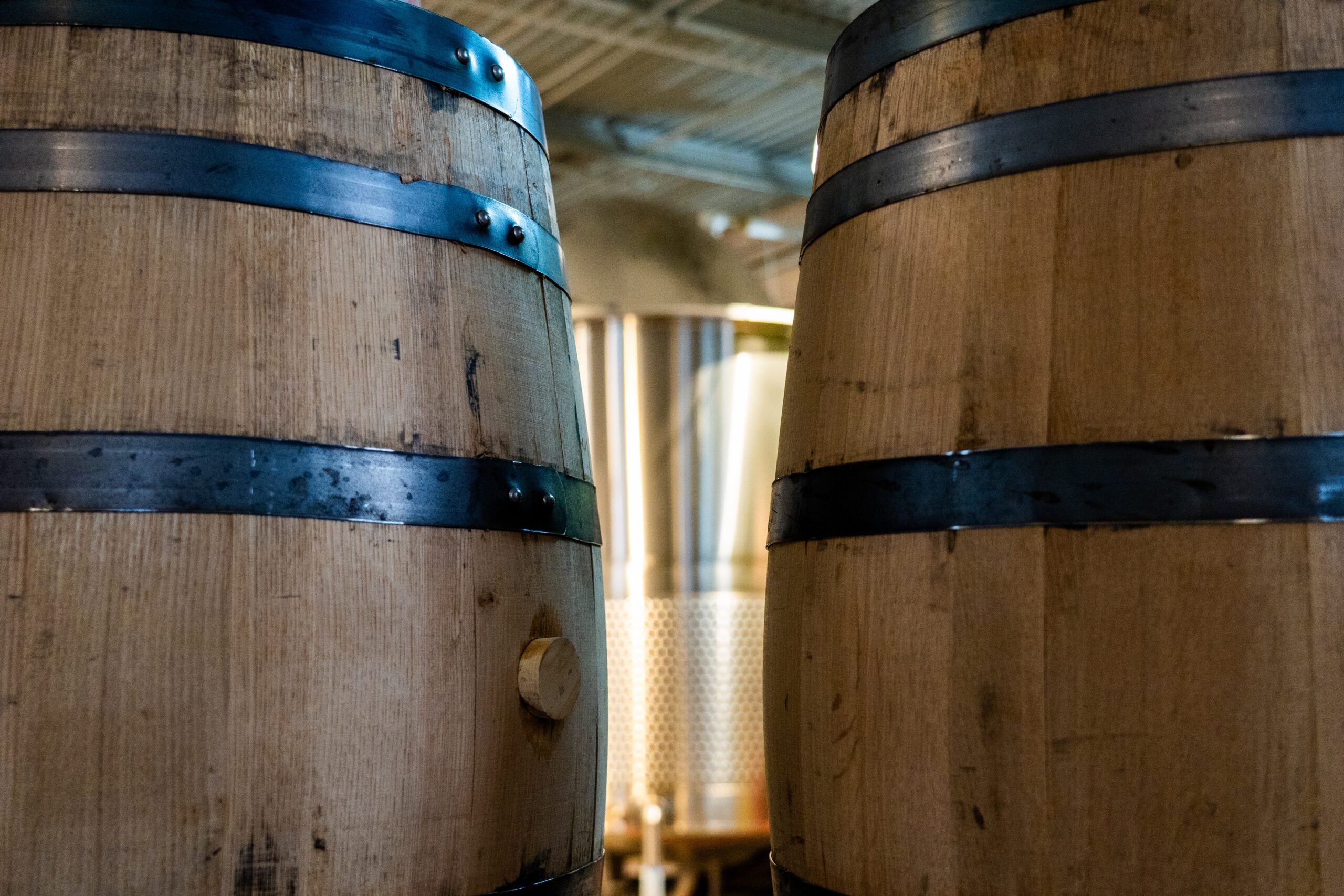 in-between two barrels